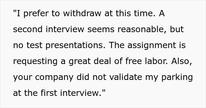 Job Applicant Sees Right Through Interviewers And Their Toxic Practices, Withdraws The Application Job Applicant Sees Right Through Interviewers And Their Toxic Practices, Withdraws The Application