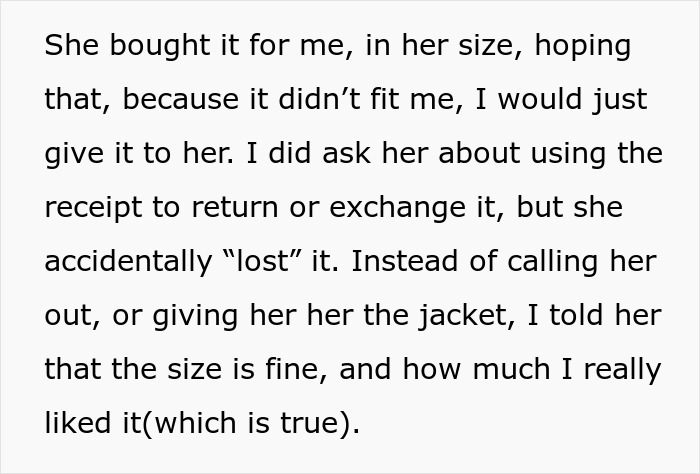 "The Jacket Fitted Me Perfectly": MIL Tries To Body Shame Woman, Regrets It "The Jacket Fitted Me Perfectly": MIL Tries To Body Shame Woman, Regrets It