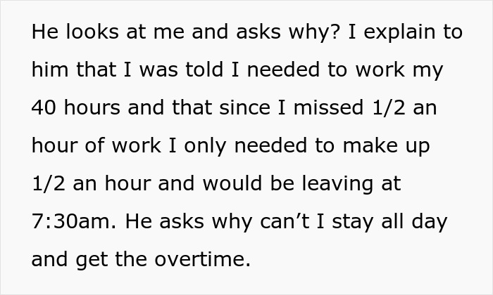 Person Maliciously Complies With A Stupid Work Policy By Coming To Work For Only 30 Minutes Person Maliciously Complies With A Stupid Work Policy By Coming To Work For Only 30 Minutes