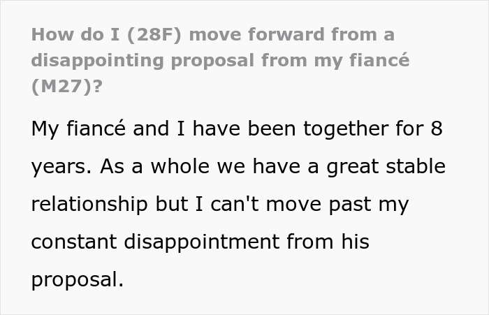 Woman Feels Guilty She Won't Be Able To Get Over Awful Proposal, People Tell Her To Run Woman Feels Guilty She Won't Be Able To Get Over Awful Proposal, People Tell Her To Run