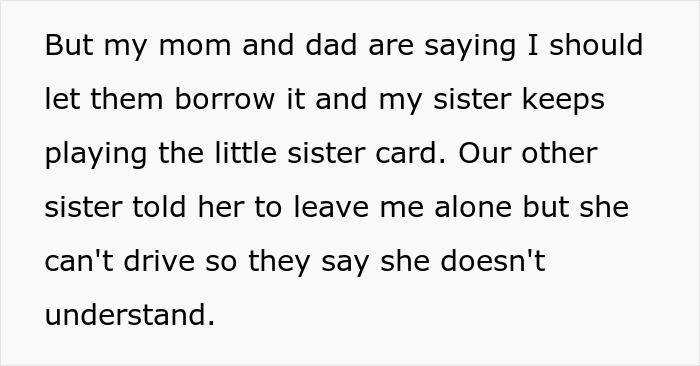 "Sister Says They Can No Longer Afford Gas": Woman Begs Bro To Use His Electric Car, Gets A No "Sister Says They Can No Longer Afford Gas": Woman Begs Bro To Use His Electric Car, Gets A No