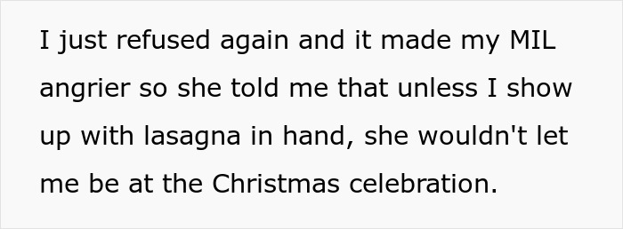 Woman Refuses To Make Signature Christmas Meal As MIL Threw It Away Last Year And Never Apologized Woman Refuses To Make Signature Christmas Meal As MIL Threw It Away Last Year And Never Apologized