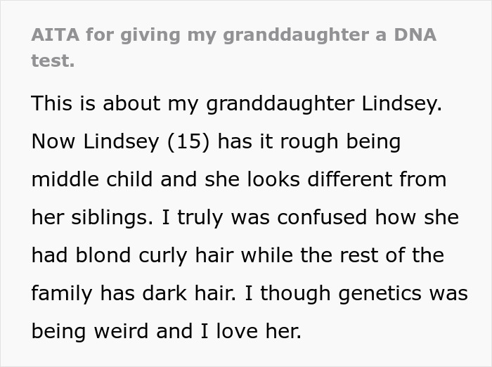 Family Is Tensed After Grandma Buys Granddaughter A DNA Test Due To Her Different Appearance Family Is Tensed After Grandma Buys Granddaughter A DNA Test Due To Her Different Appearance