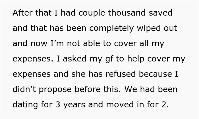 "It’s Crazy To Me": Man Expects GF To Cover His Expenses Whilst He Looks For New Job, She Refuses "It’s Crazy To Me": Man Expects GF To Cover His Expenses Whilst He Looks For New Job, She Refuses