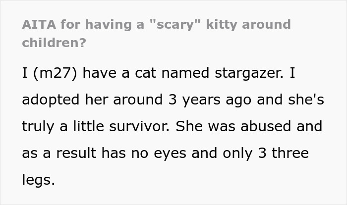 Sister Freaks Out Over Brother's 'Demonic' Cat, Bans Him From Seeing Her Kids Unless The Cat Goes Sister Freaks Out Over Brother's 'Demonic' Cat, Bans Him From Seeing Her Kids Unless The Cat Goes