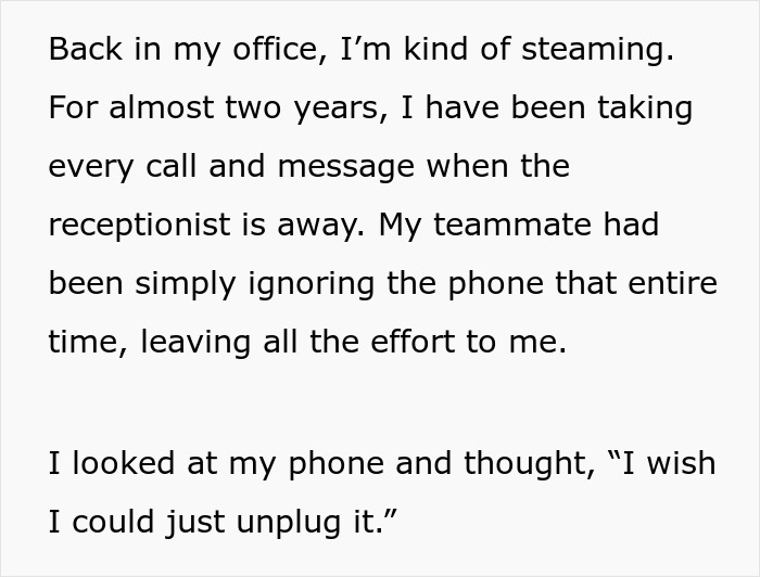“I Unplugged My Phone”: Office Worker Fed Up After Answering Calls For A Colleague For 2 Years “I Unplugged My Phone”: Office Worker Fed Up After Answering Calls For A Colleague For 2 Years