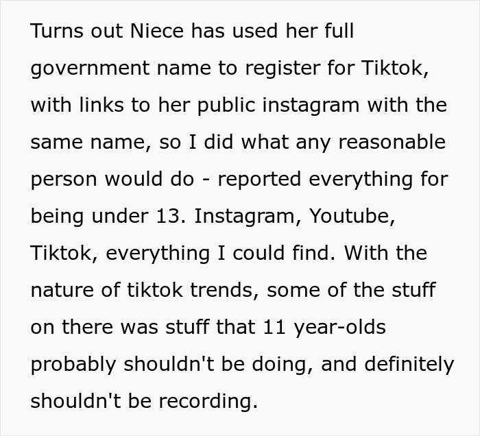 Man Wonders If He Overstepped By Secretly Reporting Niece’s Social Media As She’s Only 11 Man Wonders If He Overstepped By Secretly Reporting Niece’s Social Media As She’s Only 11