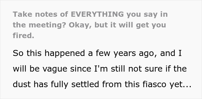 “Things Blew Up”: Secretary Takes Meticulous Notes Of Boss’s Every Word, Gets Her Fired “Things Blew Up”: Secretary Takes Meticulous Notes Of Boss’s Every Word, Gets Her Fired