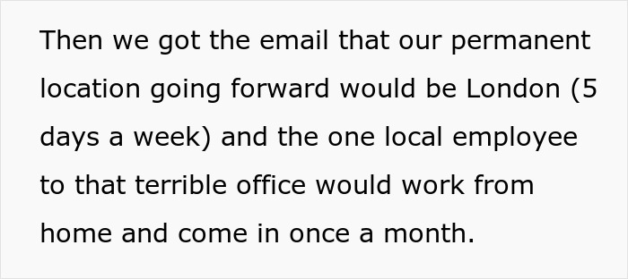 Guy Finds A Perfect Loophole After 'Karen' Boss Relocates Their Office Guy Finds A Perfect Loophole After 'Karen' Boss Relocates Their Office