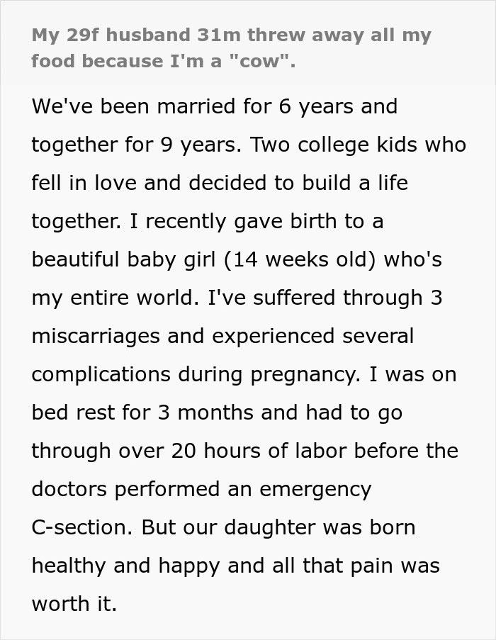 Husband Throws Away Breastfeeding Wife's Food And Demands Her To Lose Weight, She Leaves Him Instead Husband Throws Away Breastfeeding Wife's Food And Demands Her To Lose Weight, She Leaves Him Instead