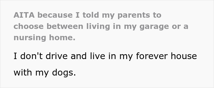 Parents Get Mad About Living In Daughter’s Totally Converted Garage, She Suggests The Nursing Home Parents Get Mad About Living In Daughter’s Totally Converted Garage, She Suggests The Nursing Home