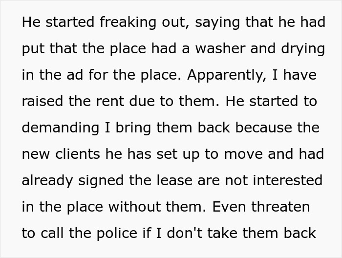 Landlord Calls The Police On Ex-Tenant For Taking Washer And Dryer He Bought Himself Landlord Calls The Police On Ex-Tenant For Taking Washer And Dryer He Bought Himself