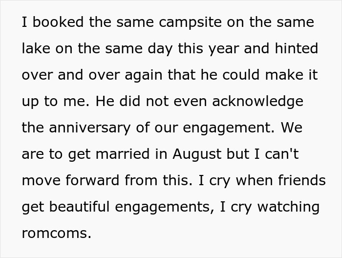 Woman Feels Guilty She Won't Be Able To Get Over Awful Proposal, People Tell Her To Run Woman Feels Guilty She Won't Be Able To Get Over Awful Proposal, People Tell Her To Run