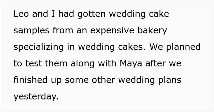 Sister Eats Couple's Wedding Cake Samples, Gets Kicked Out Of Their Home