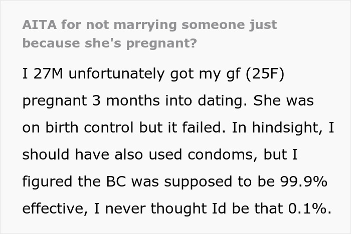 Man Asks If He&rsquo;s A Jerk For Not Loving His Pregnant Wife-To-Be, Netizens Validate His Feelings