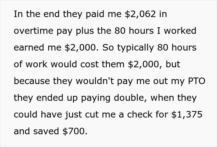 “Lose It If I Don't Use It”: Boss Is Shocked At Employee's Malicious Compliance Concerning PTO “Lose It If I Don't Use It”: Boss Is Shocked At Employee's Malicious Compliance Concerning PTO