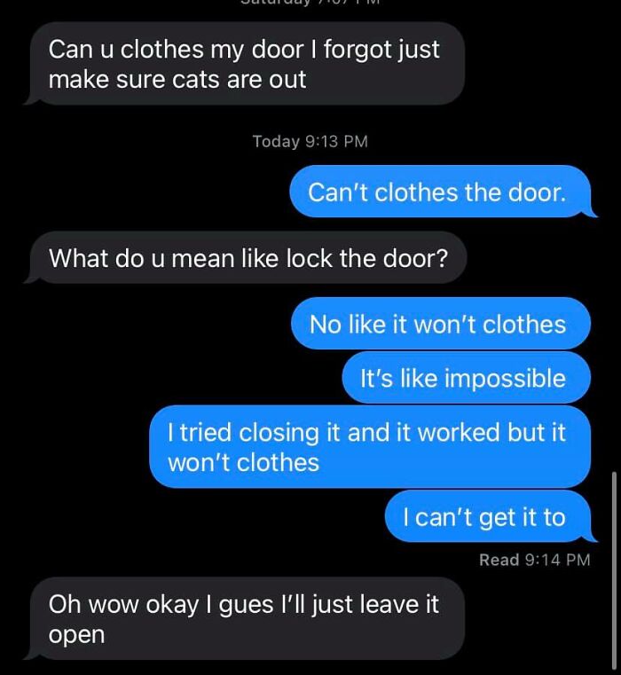 An Actual Conversation With My Ex. I’m The Blue