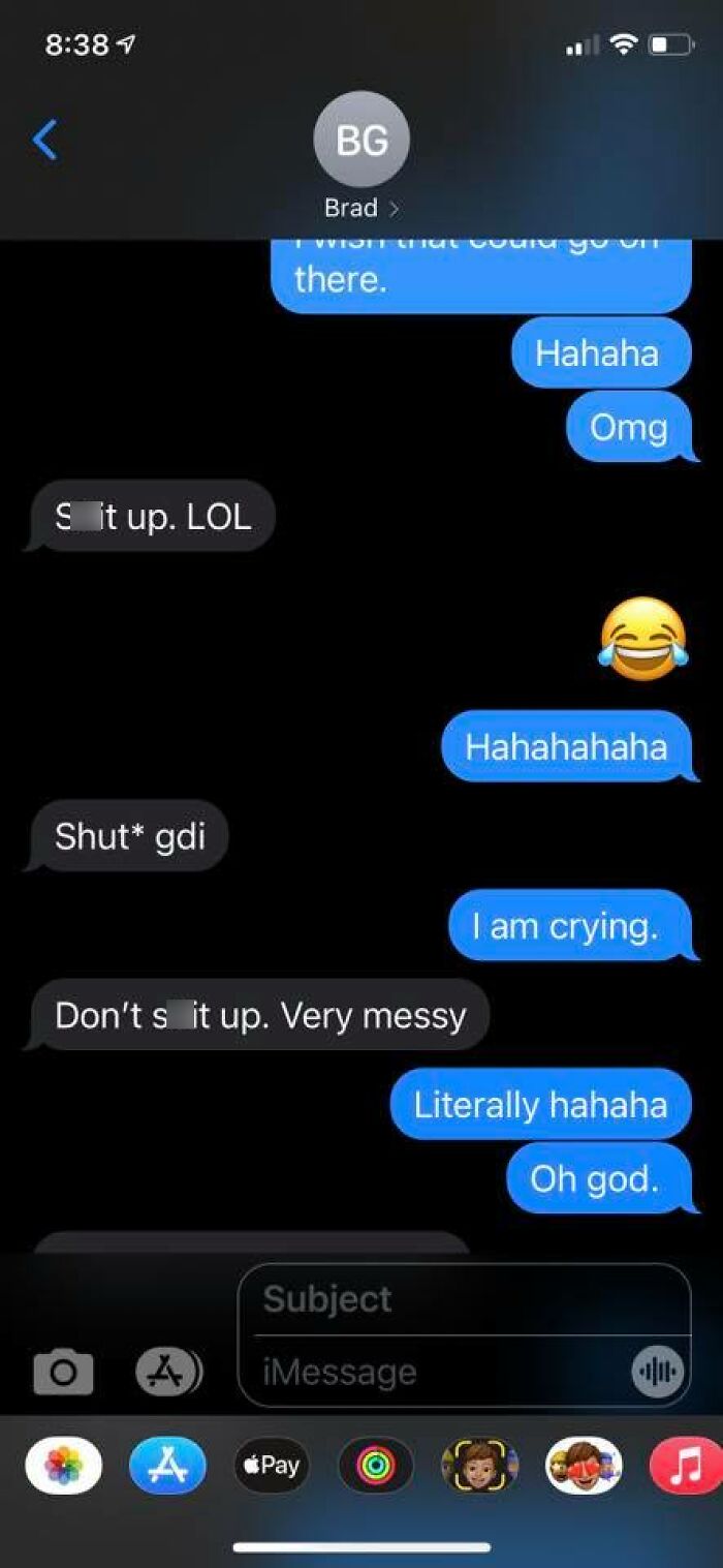 Text message conversation showing autocorrect mistakes causing a funny and messy chat exchange on a smartphone screen.