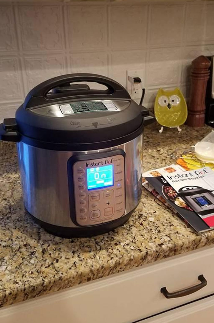 Instant Pot Duo Plus 9-In-1 Electric Pressure Cooker: That's sure to revolutionize your kitchen game, with its easy one-touch cooking features, stress-free steam venting, and serious versatility - it's like owning nine appliances in one, but with way less counter clutter!