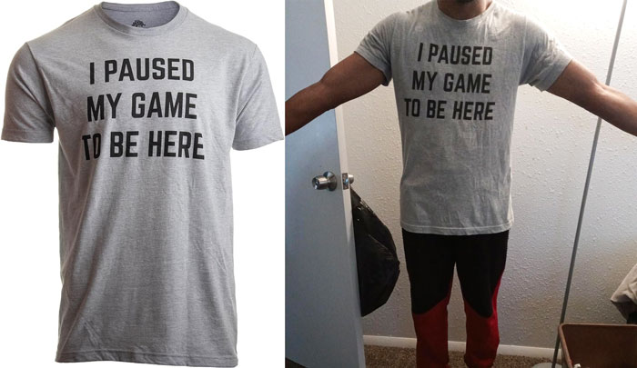 "I Paused My Game To Be Here" T-Shirt: A high-quality, comfy piece designed by Michigan artists, outstanding for the gaming-obsessed 12-year-old who appreciates a mix of style and humor.