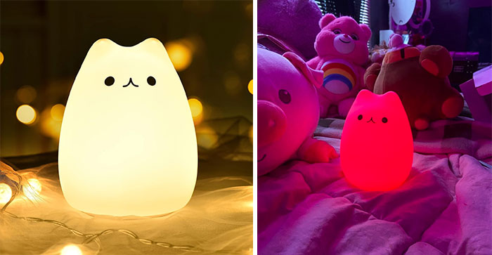 Cat Lamp: With 7-color night light feature to enchant your feline-loving 12-year-olds, providing an all-night companion and making a purr-fect addition to their bedroom decor.