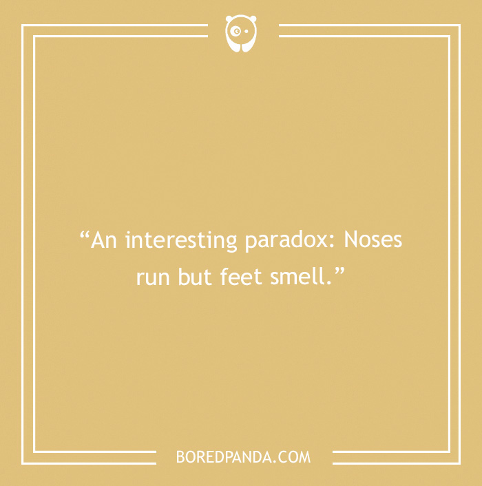 Biology joke about running nose and smelly feet 
