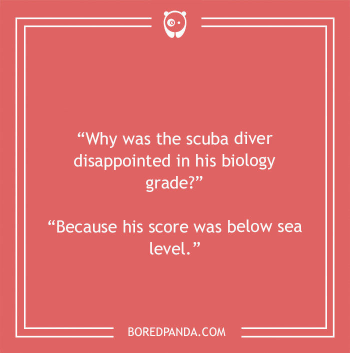 Biology joke about scuba diver 
