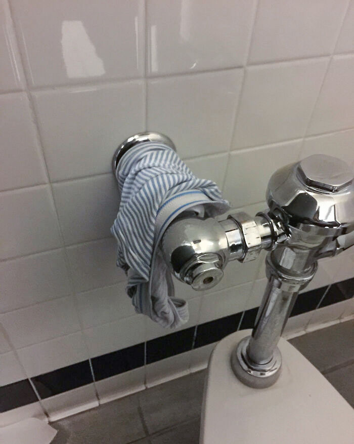 Apparently Someone Got A Little Too Excited And Lost Their Underwear In The Bathroom On Black Friday