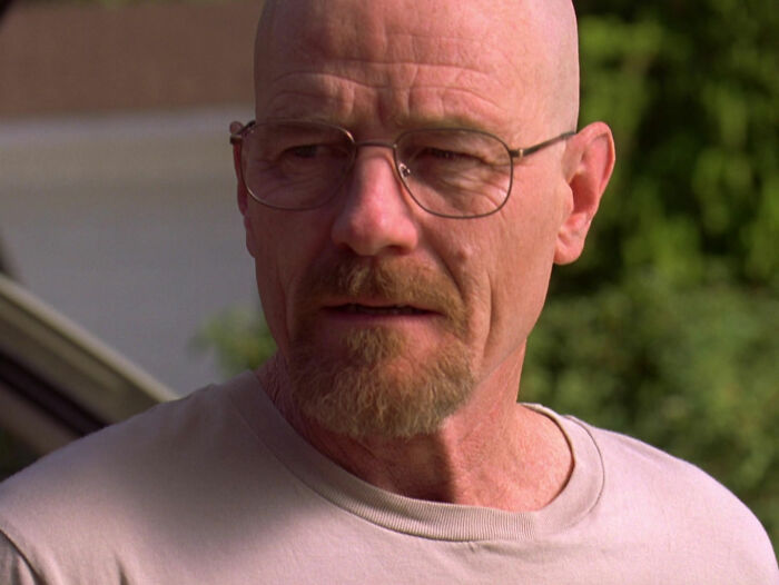 Walter White looking and talking in Breaking Bad