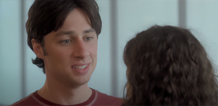 Scene from movie with Zach Braff
