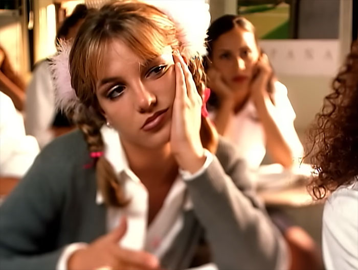 Moment from Britney Spears -Hit Baby One More Time official video