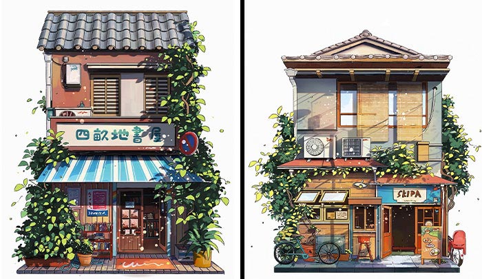 Google Street Views Of Japanese Houses Inspired This Artist To Illustrate Them (22 New Pics)