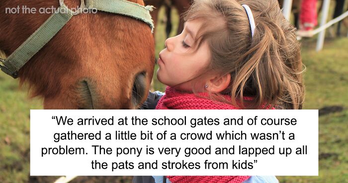 Mom Allows 7 Y.O. To Ride A Pony To School, Causing Entitled Parent To Go Off On Her
