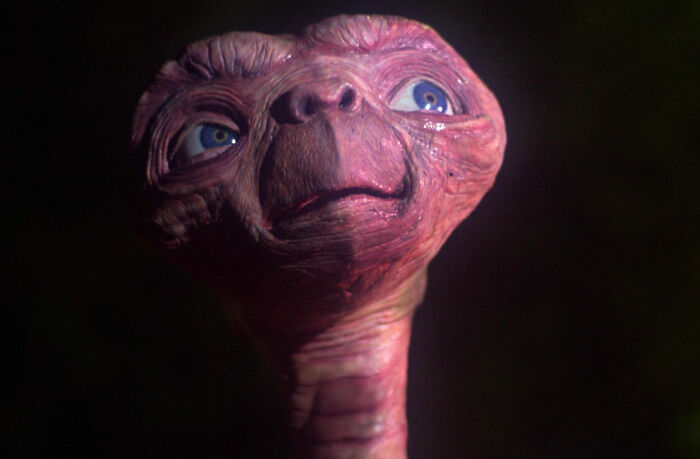 E.T. The Extra-Terrestrial monster looking