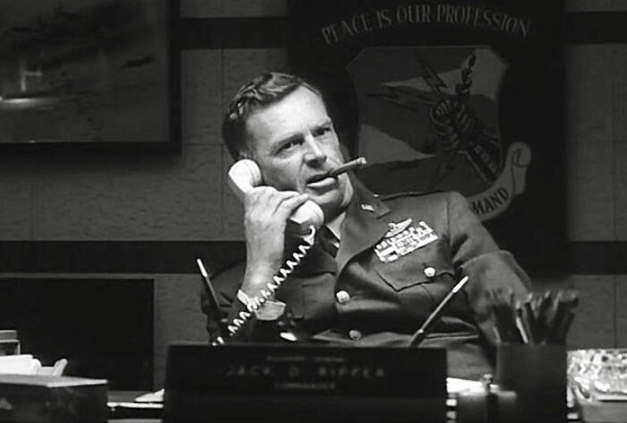 General Ripper speaks on the phone from Dr. Strangelove