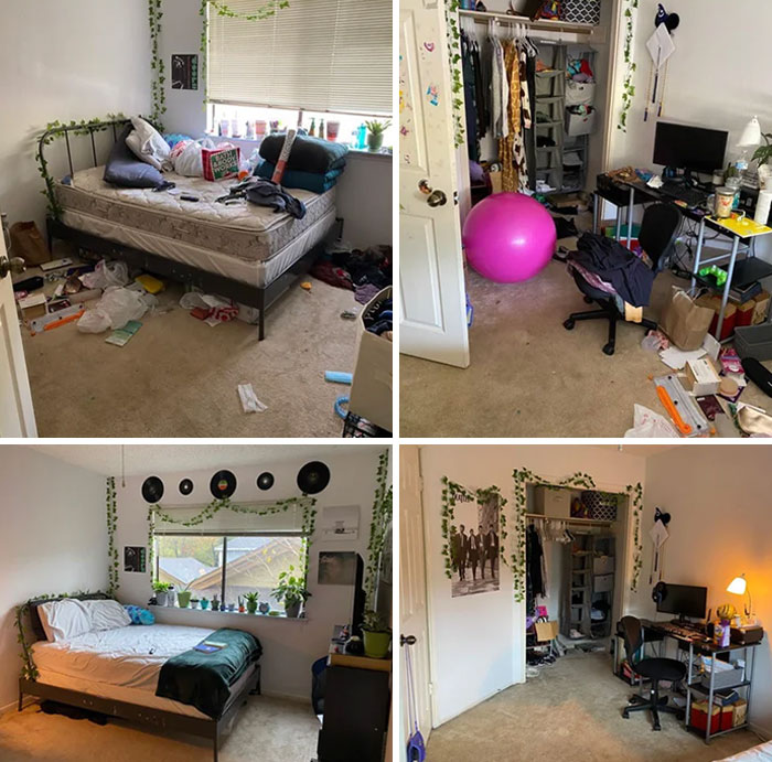 Finally Cleaning My Room After A Break Up. The Before Pictures Where Halfway Through Cleaning. I’m So Proud Of Myself