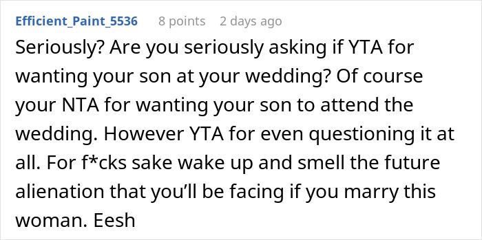 People Tell This Dad To Run From Fiancée After She Freaked Out Over His Son Being In The Wedding
