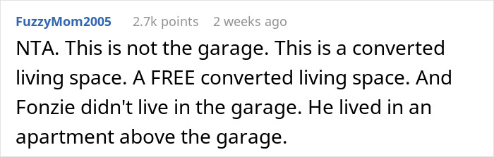 Parents Get Mad About Living In Daughter’s Totally Converted Garage, She Suggests The Nursing Home Parents Get Mad About Living In Daughter’s Totally Converted Garage, She Suggests The Nursing Home