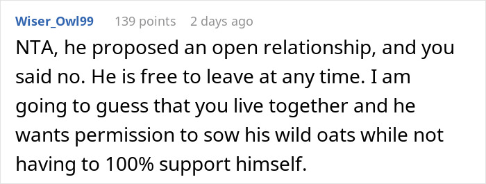 "Don't Want To Lose Our Relationship": GF Refuses Open Relationship, Drama Ensues "Don't Want To Lose Our Relationship": GF Refuses Open Relationship, Drama Ensues