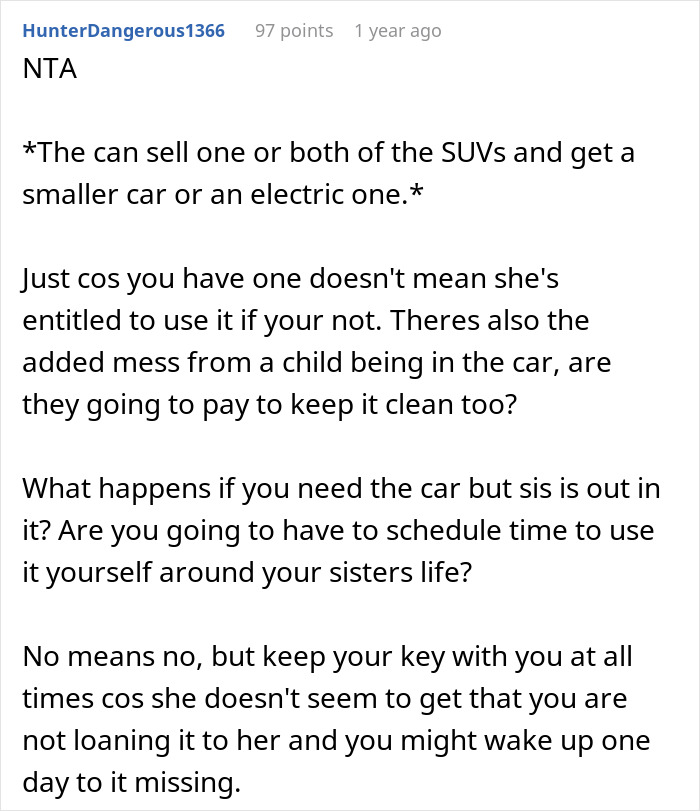 "Sister Says They Can No Longer Afford Gas": Woman Begs Bro To Use His Electric Car, Gets A No