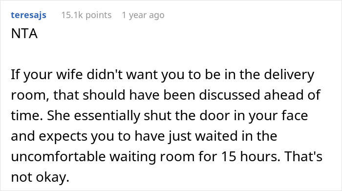 Guy Leaves Instead Of Waiting Around After Wife Bans Him From The Delivery Room, She's Furious Guy Leaves Instead Of Waiting Around After Wife Bans Him From The Delivery Room, She's Furious