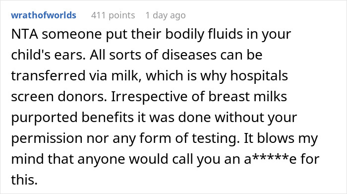 “AITA For Banning My SIL From Babysitting After She Put Breastmilk In My Child’s Ears” “AITA For Banning My SIL From Babysitting After She Put Breastmilk In My Child’s Ears”