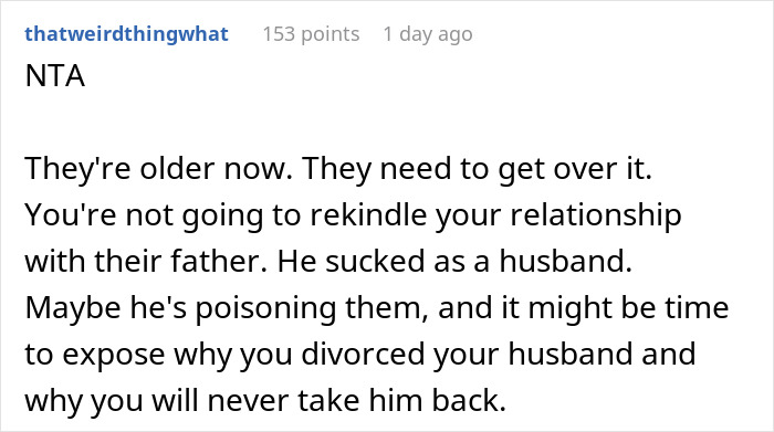 “I Was Blamed For Ruining Dad”: Mom Done Catering To Ex’s Happiness, Gives Kids An Ultimatum “I Was Blamed For Ruining Dad”: Mom Done Catering To Ex’s Happiness, Gives Kids An Ultimatum