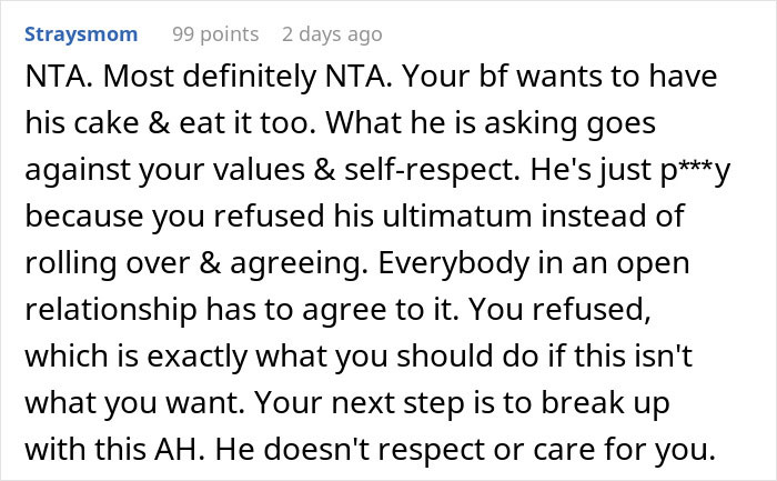 "Don't Want To Lose Our Relationship": GF Refuses Open Relationship, Drama Ensues "Don't Want To Lose Our Relationship": GF Refuses Open Relationship, Drama Ensues