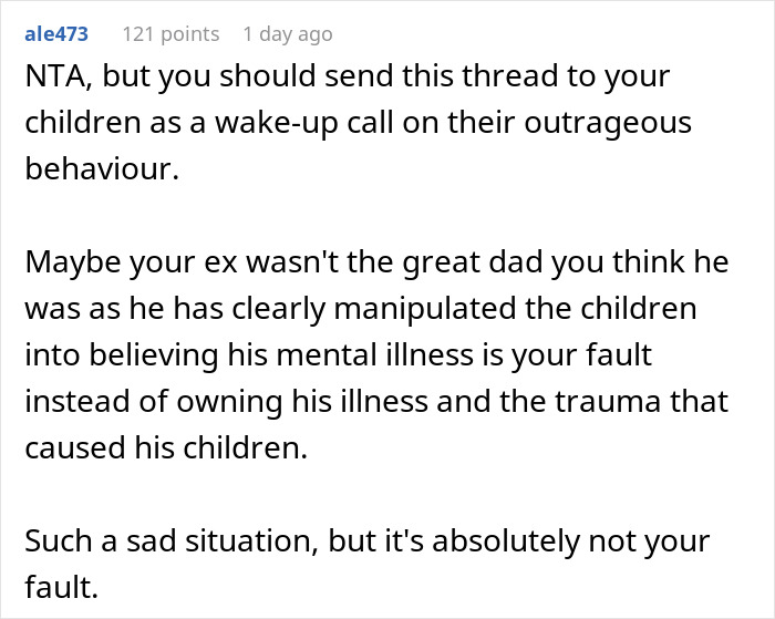 “I Was Blamed For Ruining Dad”: Mom Done Catering To Ex’s Happiness, Gives Kids An Ultimatum “I Was Blamed For Ruining Dad”: Mom Done Catering To Ex’s Happiness, Gives Kids An Ultimatum