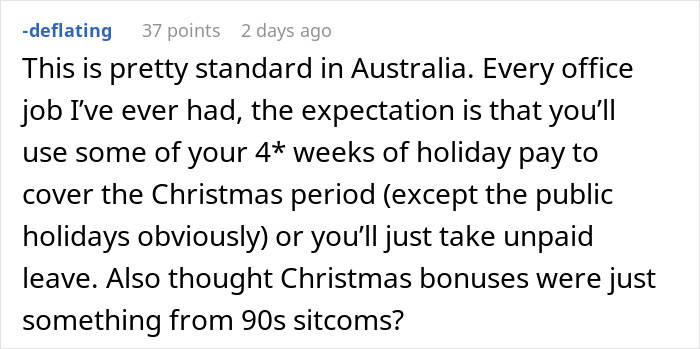 Employee Shares Their Frustration After Finding Out Company Doesn’t Pay For Christmas Break Employee Shares Their Frustration After Finding Out Company Doesn’t Pay For Christmas Break