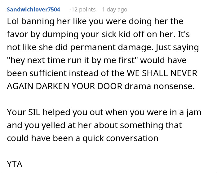 “AITA For Banning My SIL From Babysitting After She Put Breastmilk In My Child’s Ears” “AITA For Banning My SIL From Babysitting After She Put Breastmilk In My Child’s Ears”