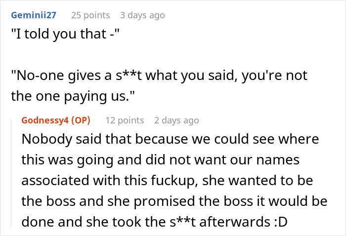 “There Wasn’t Any Need For A Babysitter”: Woman Fails To Manage Coworkers, Gets In Trouble “There Wasn’t Any Need For A Babysitter”: Woman Fails To Manage Coworkers, Gets In Trouble