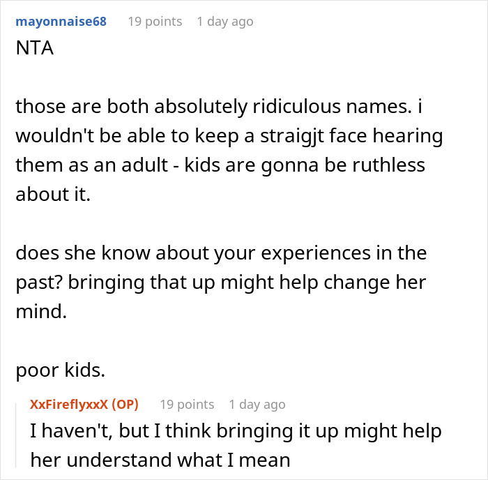 Woman Ignores Friend For A Week Because She's Convinced Her Kids Will Be Bullied For Their Names Woman Ignores Friend For A Week Because She's Convinced Her Kids Will Be Bullied For Their Names