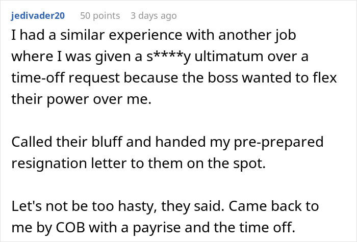 Boss’ Ultimatum Backfires When Employee Chooses To Quit, Chases Her Screaming